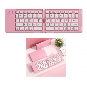 Πτυσσόμενο Μίνι Ασύρματο Πληκτρολόγιο US Pink General Trade 7965476