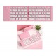 Πτυσσόμενο Μίνι Ασύρματο Πληκτρολόγιο US Pink General Trade 7965476