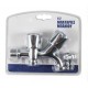 Κάνουλα 1/2 Διπλής Παροχής Inox ασημί Galifas 7925645