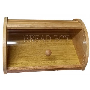 Ψωμιέρα με Καπάκι Ξύλινη σε Καφέ Χρώμα 35x27x17cm Galifas 8079991