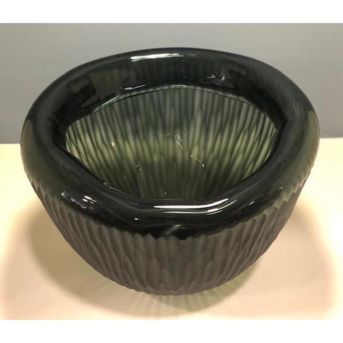 Διακοσμητικό Κρυστάλλινο Μπωλ Emerald Μουράνο 22x18cm Galifas