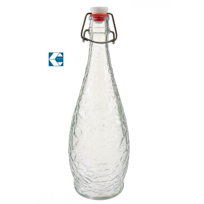 Μπουκάλι Νερού Γυάλινο Διάφανο 1000ml Diamond 32cm Galifas