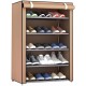Υφασμάτινη Παπουτσοθήκη Rack Organizer Brown 30x60x90cm Galifas