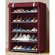 Υφασμάτινη Παπουτσοθήκη Rack Organizer Red 30x60x90cm Galifas