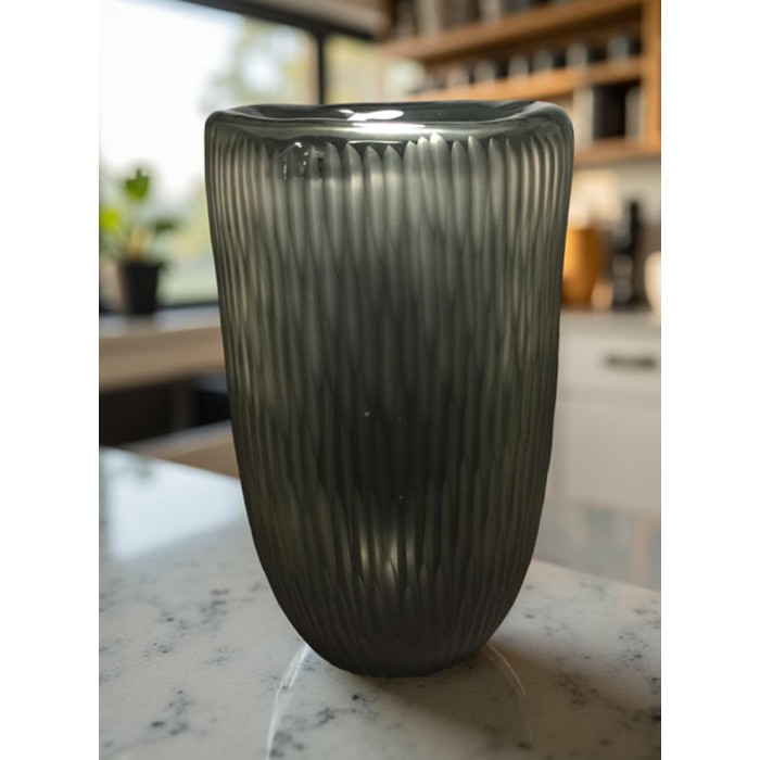 Διακοσμητικό Κρυστάλλινο Βάζο Emerald Μουράνο 19x25cm Galifas 