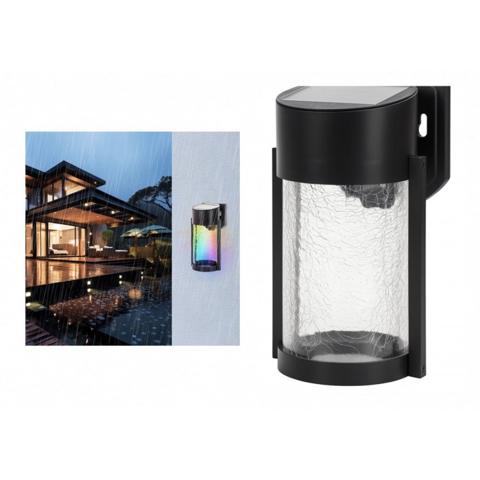 Επιτοίχιο Ηλιακό Φωτιστικό 2W RGB 10x9.7x20.3cm Galifas