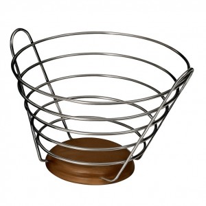 Φρουτιέρα Μεταλλική με ξύλινη βάση 25cm Galifas 07967202