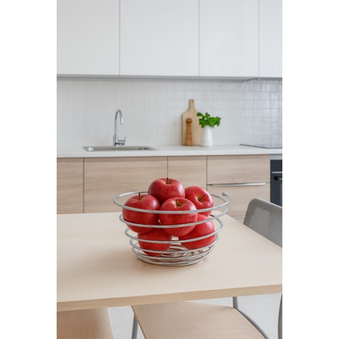 Φρουτιέρα Ανοξείδωτη Ασημί 30x19cm Galifas 