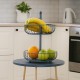 Φρουτιέρα Μεταλλική Γκρι με 2 επίπεδα 33x45cm Galifas