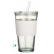 Ποτήρι Γυάλινο 400ml με καλαμάκι