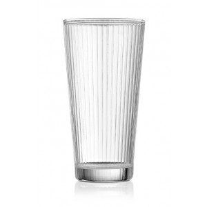 Ποτήρι Γυάλινο Tazza di Vetro con Strisce 350ml σετ 24 τεμαχίων Galifas 164924