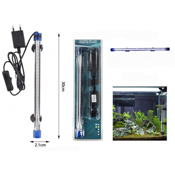 Φωτιστικό Ενυδρείου 30x2.1cm με Λάμπα Led Λευκό Χρώμα ForHome 