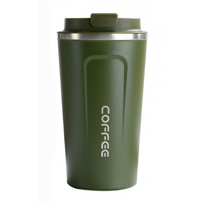 Ποτήρι Θερμός Ανοξείδωτο / Πλαστικό 500ml Green