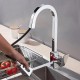 Μπαταρία Νεροχύτη Αναμεικτική Ασημί Stainless Steel 40cm Galifas
