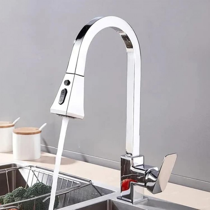 Μπαταρία Νεροχύτη Αναμεικτική Ασημί Stainless Steel 40cm Galifas