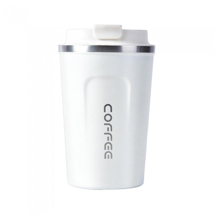 Ποτήρι Θερμός Ανοξείδωτο / Πλαστικό 500ml White