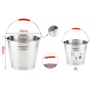Κουβάς Inox Χωρητικότητας 6 λίτρων Galifas 7934155