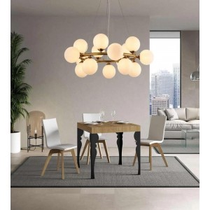 Κρεμαστό Φωτιστικό Μαύρο LED Ψυχρό Λευκό 120x20x100cm Universo
