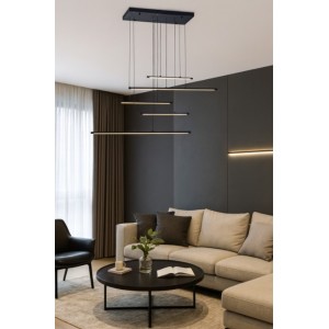 Κρεμαστό Φωτιστικό Μαύρο LED Ράγα 125x150cm For Home