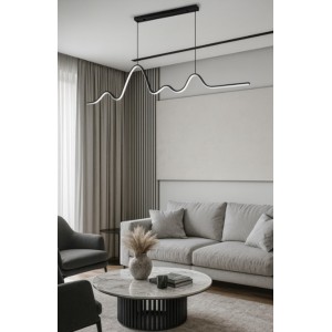 Κρεμαστό Φωτιστικό Μαύρο LED Ψυχρό Λευκό 120x20x100cm Universo
