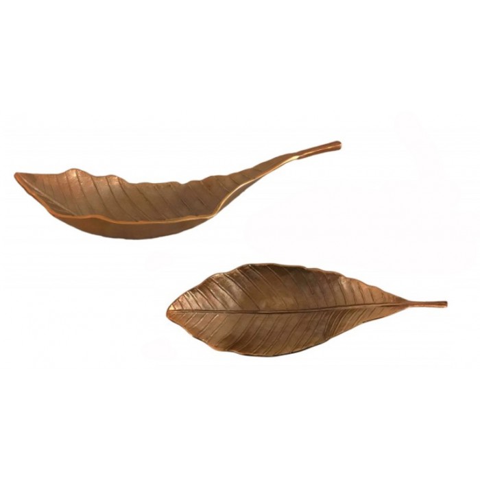 Διακοσμητική Πιατέλα Μεταλλική Χρυσή 58x18x14cm