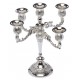 Κηροπήγιο Μεταλλικό 5 Θέσεων Ασημί 32x32x32cm Galifas 79263452