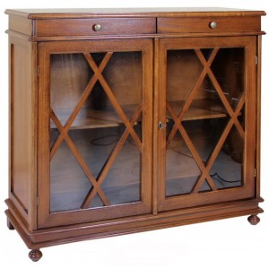 Βιτρίνα Ξύλινη Καρυδιάς Χαμηλή 110x40x100cm Galifas 07933100