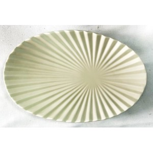 Διακοσμητική Κεραμική Πιατέλα Μπεζ 39cm Galifas 790031