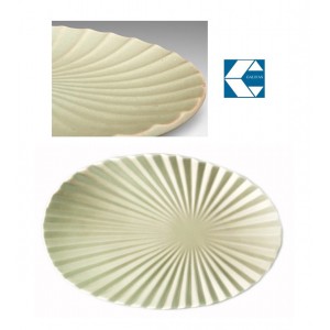 Διακοσμητική Κεραμική Πιατέλα Μπεζ 39cm Galifas 790031