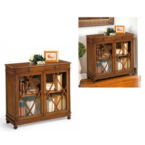 Βιτρίνα Ξύλινη Καρυδιάς Χαμηλή 110x40x100cm Galifas 07933100