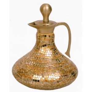 Διακοσμητική Γυάλινη Κανάτα Χρυσή 25x20cm Galifas 07890703