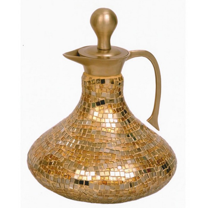 Διακοσμητική Γυάλινη Κανάτα Χρυσή 25x20cm Galifas 07890703