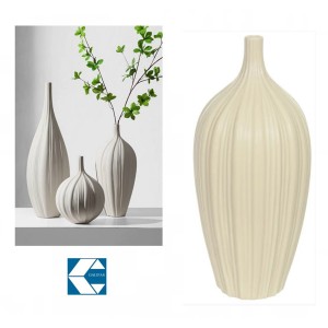 Διακοσμητικό Κεραμικό Βάζο Μπεζ 15x32cm Galifas 7991950