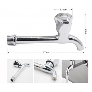 Βρύση Εξωτερικού Χώρου Ασημί Inox 17x9cm Galifas
