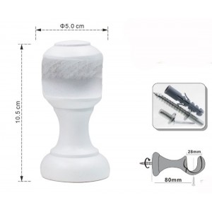 Ξυλινο Στηριγμα Κουρτινοξυλου Φ28mm Λευκό Galifas 8079399