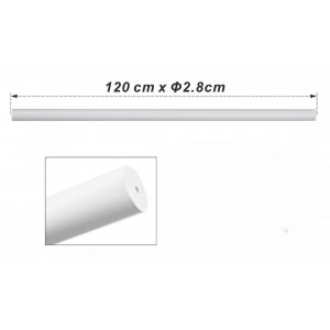 Ξύλινη Βέργα Κουρτινόξυλου μονή Φ28mm 120cm Λευκή Galifas 807930
