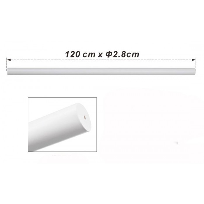 Ξύλινη Βέργα Κουρτινόξυλου μονή Φ28mm 120cm Λευκή Galifas 807930