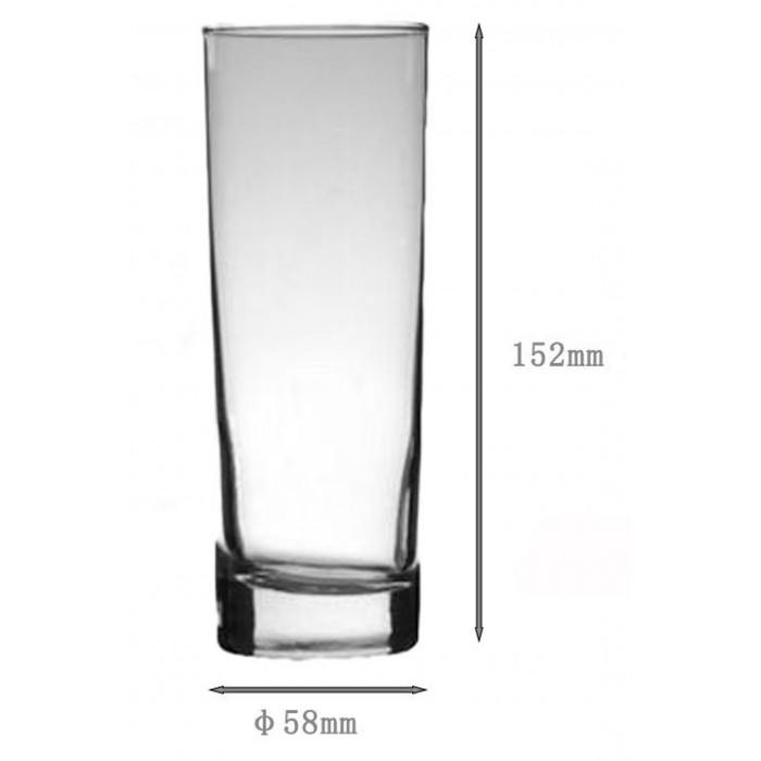 Ποτήρι Νερού Γυάλινο Διαφανή 240ml 12 τεμαχίων 