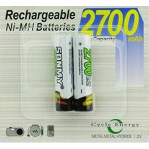 Επαναφορτιζόμενες Μπαταρίες AAA 2700mAh 1.2V 2 τεμαχίων General Trade 7913006