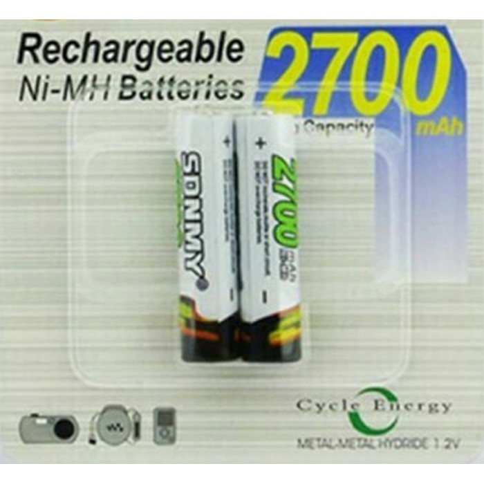 Επαναφορτιζόμενες Μπαταρίες AAA 2700mAh 1.2V 2 τεμαχίων General Trade 7913006