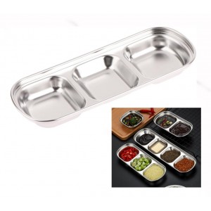 Πιατέλα Σερβιρίσματος Inox 3 θέσεων 20.5x8.1x2.7cm Galifas 80775544
