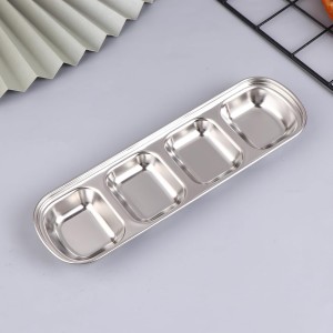 Πιατέλα Σερβιρίσματος Inox 4 θέσεων 27.5x8.2x2.7cm Galifas 807938477