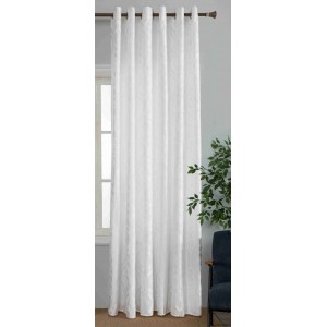 Κουρτίνα Έτοιμη με Κρίκο Λευκό 270x280cm ForHome 92927359