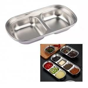 Πιατέλα Σερβιρίσματος Inox 2 θέσεων 15.5x8.5x2.7cm Galifas 80775390