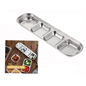 Πιατέλα Σερβιρίσματος Inox 4 θέσεων 27.5x8.2x2.7cm Galifas 807938477