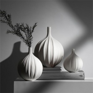 Διακοσμητικό Κεραμικό Βάζο Λευκό 15x32cm Galifas 799177722