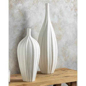 Διακοσμητικό Κεραμικό Βάζο Λευκό 15x45cm Galifas 79917711