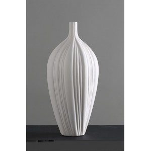 Διακοσμητικό Κεραμικό Βάζο Λευκό 15x32cm Galifas 799177722