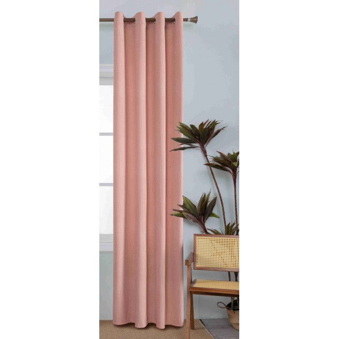 Κουρτίνα Έτοιμη με κρίκο Ροζ 140x260cm 