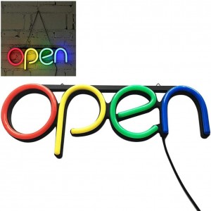 Στατική Πινακίδα LED Μονής Όψης RGB 40x15cm Open General Trade 207987059
